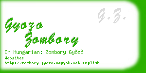 gyozo zombory business card